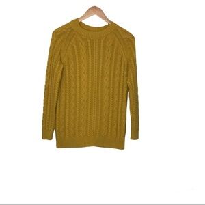 Workshop Republic Clothing Womens Cable‎ Knit Sweater Size S Crew Neck Mustard